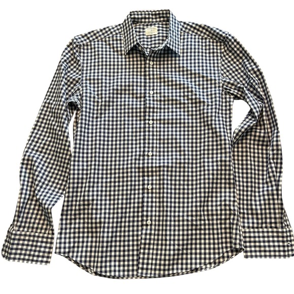 Crewcuts J.Crew J. Crew Boys Gingham Shirt 16 Ludlow Blue Plaid Button Down - Picture 2 of 8